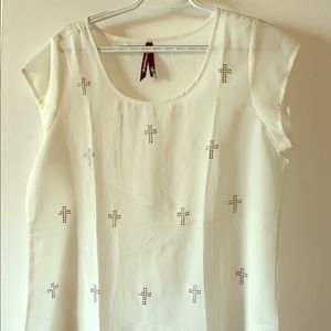 White Summer Georgette top